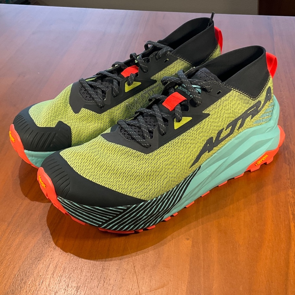 Altra Olympus 275 Men's Lime Green & Teal Trail Running Shoes